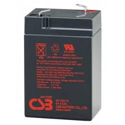 CSB Battery GP 645 Standby USV GP645F1 Bleiakku 6 V 4.5 Ah Blei-Vlies (AGM) (B x H x T) 70 x 107 x 48 mm Flachstecker 4.8 mm Wartungsfrei, Geringe