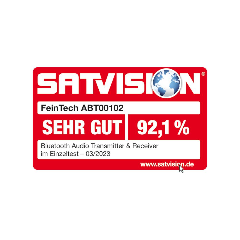 Preisbild für FeinTech ABT00102 Bluetooth Audio Adapter aptX 3-in-1 Sender Empfänger Konverter