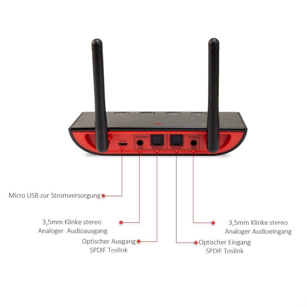 FeinTech ABT00102 Bluetooth Audio Adapter aptX 3-in-1 Sender Empfänger Konverter-3