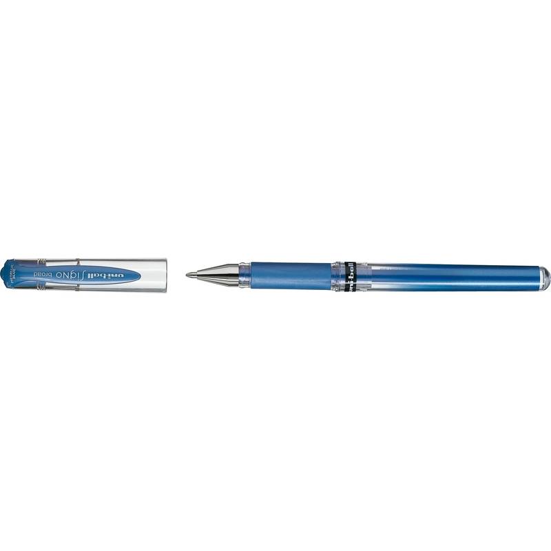 uni-ball Gel-Tintenroller SIGNO broad UM153, metallic-blau