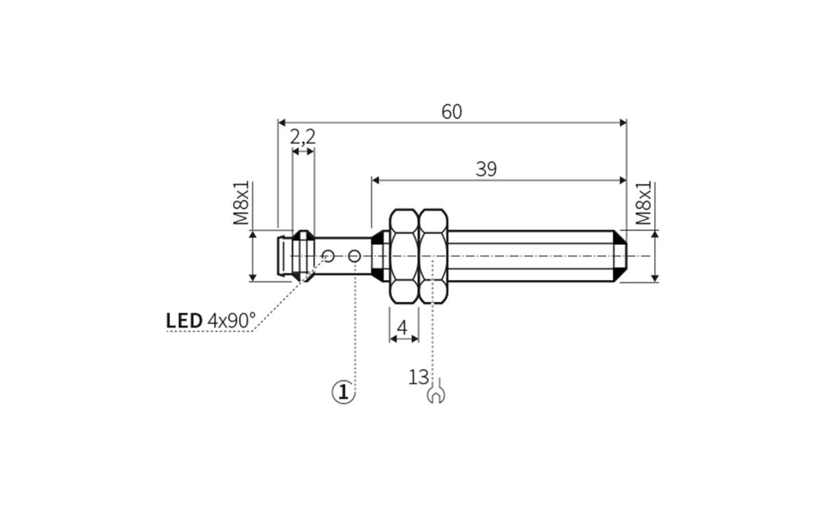 Kapazitiver Sensor M8 IP67 - M8x1 - AC006 - autosen-2