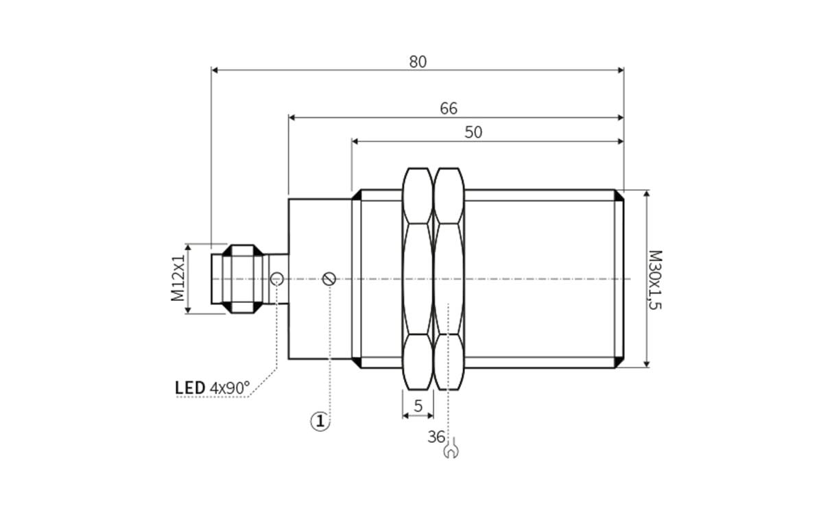 Kapazitiver Sensor M30x1,5 IP67 - M30x1 - AC009 - autosen-2