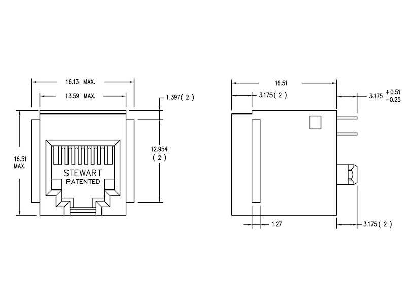 BEL Stewart SS65600-004F Modular-Einbaubuchse 6/6 vertikal ungeschirmt-2