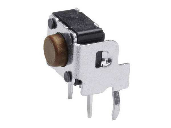 DIPTRONICS Leiterplattentaster Snap-In print stehend Schließer 6 x 6 x 5 mm 1 polig schwarz / braun