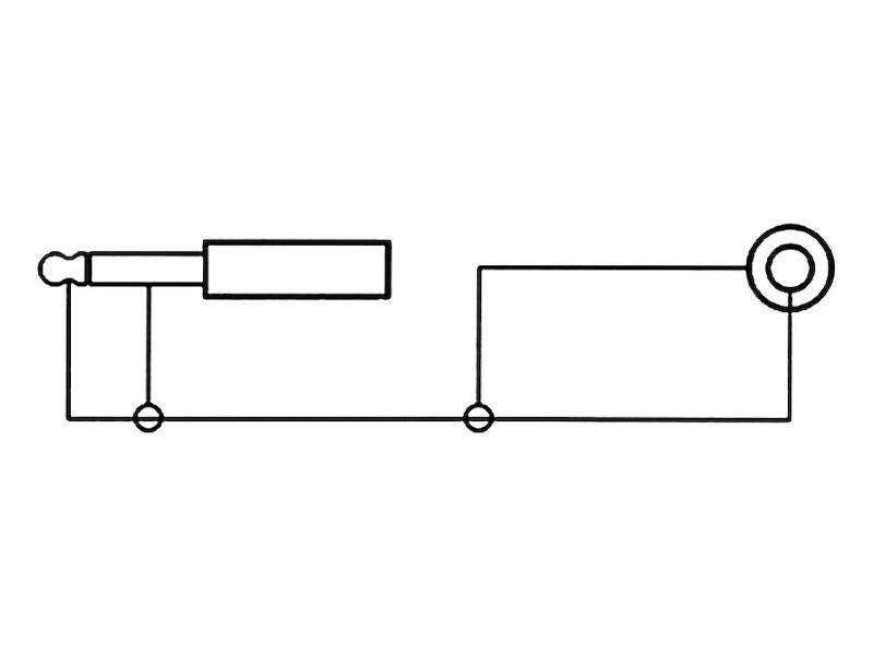 Adapter Klinken Stecker 6,3 mm mono auf Cinch Buchse-2