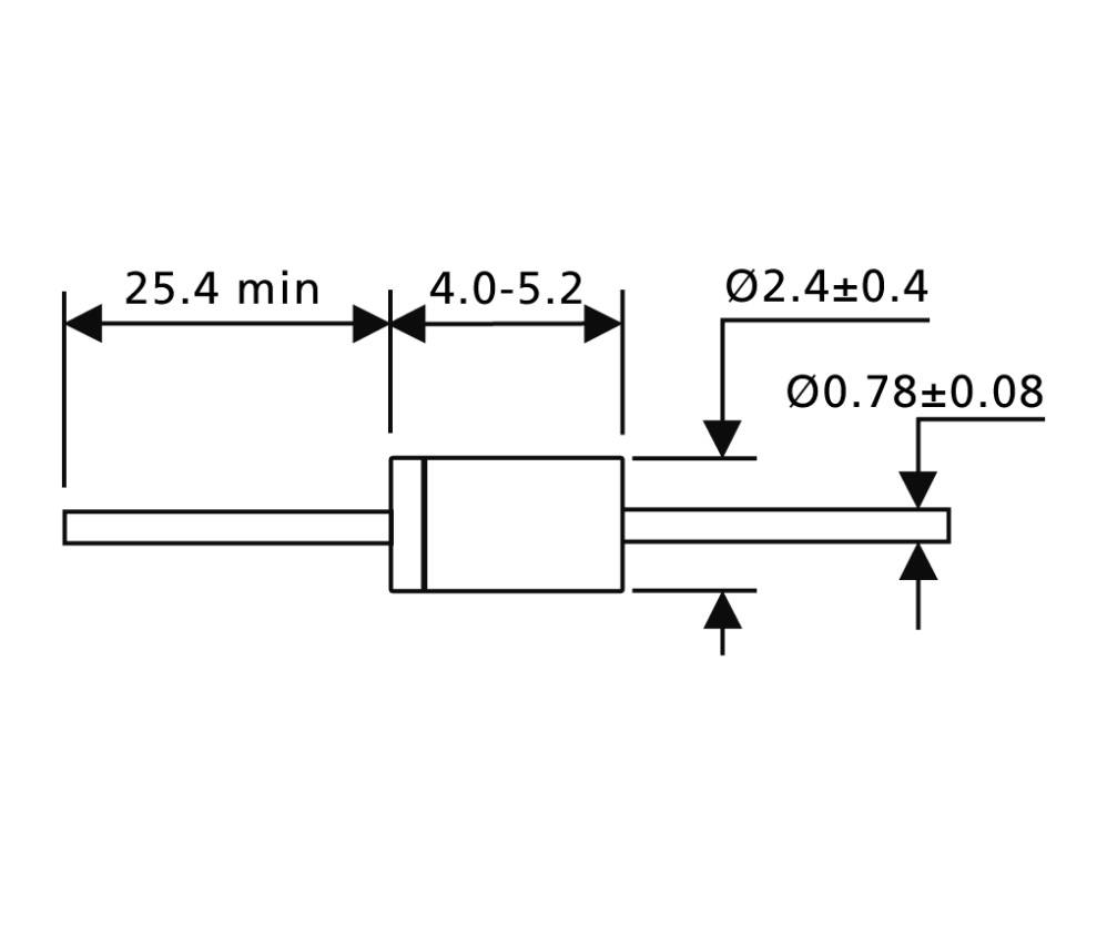 Silizium-Gleichrichterdiode 1000 V 1 A DO 41-2