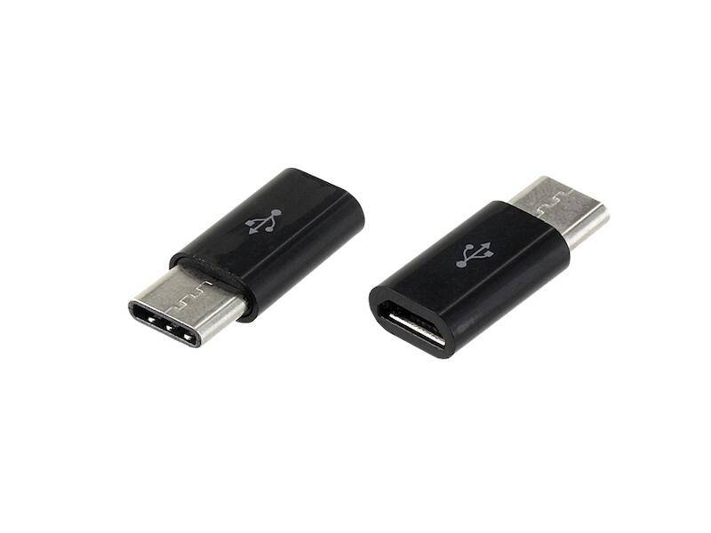 USB 2.0 Micro B Buchse auf Typ C Stecker schwarz-0