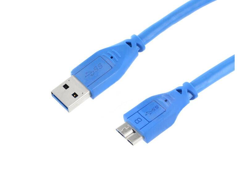 USB Kabel USB 3.0 B Micro Stecker auf USB 3.0 A Stecker 2 m blau-0