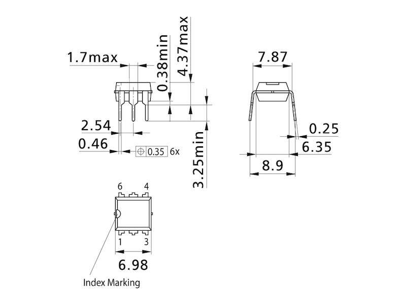 Fairchild Optotriac Standard 60 mA DIP 6-3