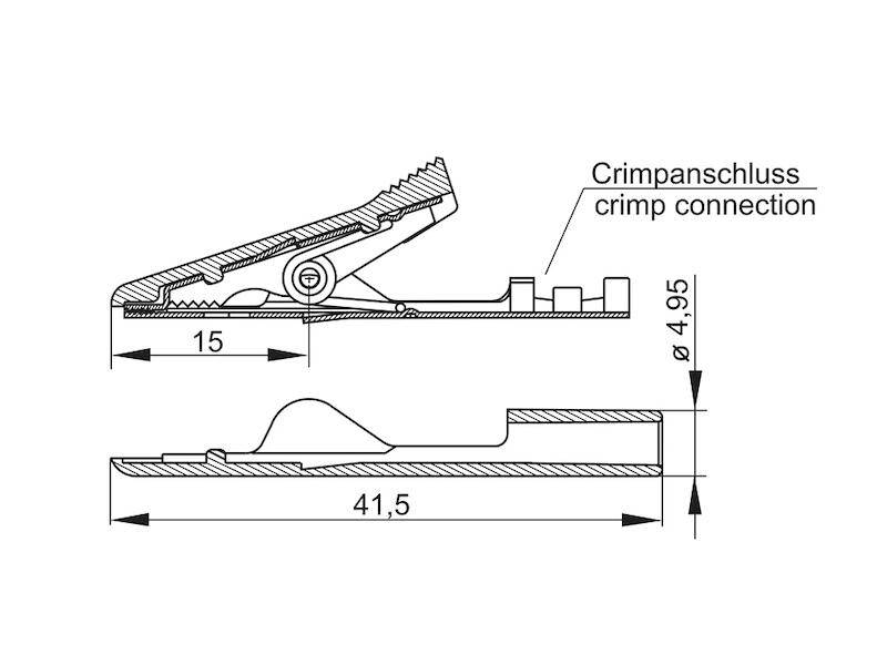 HIRSCHMANN Test & Measurement MA 1 crimp Miniatur-Abgreifklemme grau-1
