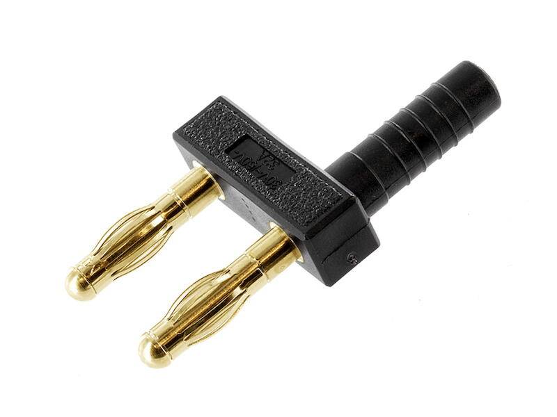 Stäubli KS4-14LA/NAVerbindungsstecker schwarz vergoldet 4 mm isoliert-0
