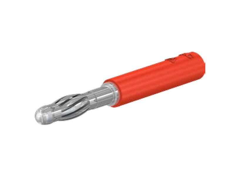 Stäubli LS410-I Adapter rot 4 mm Lamellenstecker auf 4 mm Buchse