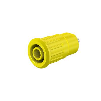 Stäubli SEB4-E Einpressbuchse isoliert 4 mm gelb vernickelt mit Lötanschluss
