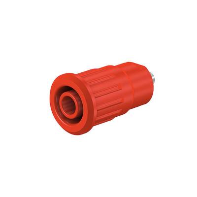 Stäubli SEB4-E Einpressbuchse isoliert 4 mm rot vernickelt mit Lötanschluss