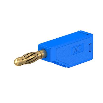 Stäubli SLS410 Stecker blau stapelbar 4 mm vergoldet