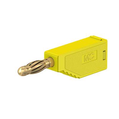 Stäubli SLS410 Stecker gelb stapelbar 4 mm vergoldet