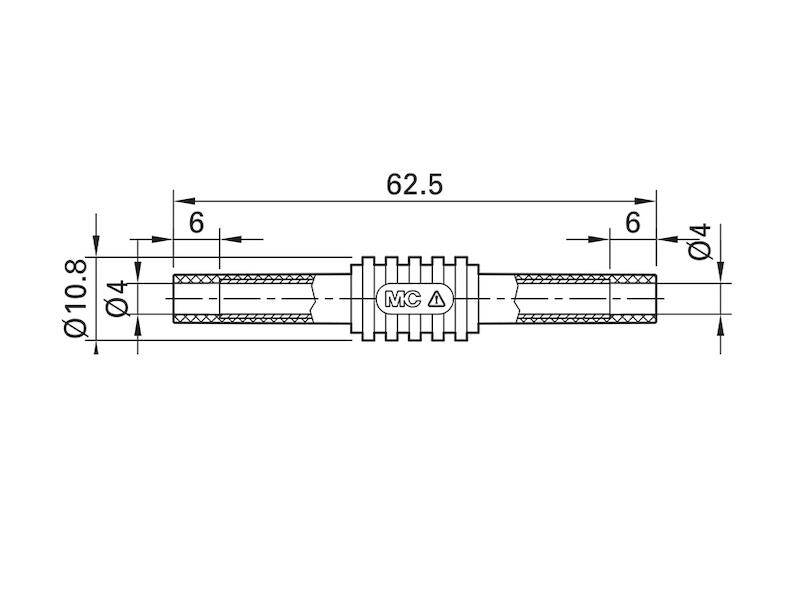 Stäubli XHK Verbindungskupplung schwarz beiseitig isolierte 4 mm Buchse-1