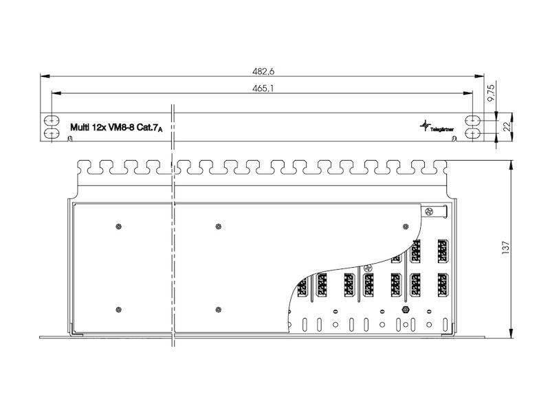 TELEGÄRTNER 19"-Verbinder Multi VM Cat.7 (Class F)-2