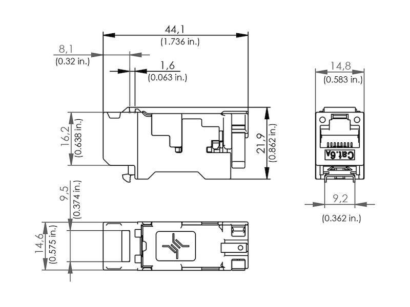 Telegärtner AMJ-S Modul Cat.6A T568B-2