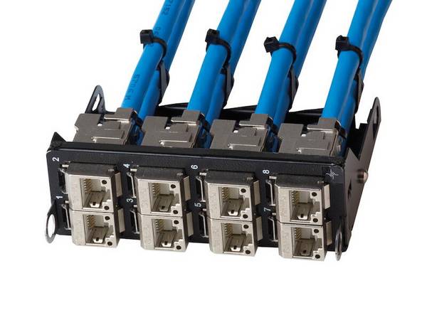 Telegärtner H02025A4013 HD³-Modul-1HE für 8 x RJ45 AMJ-S/AMJ Cat.8.1