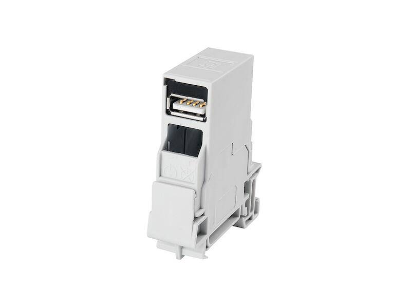 Telegärtner STX Tragschienen-Verbinder mit USB-Kupplung 2.0 100007440