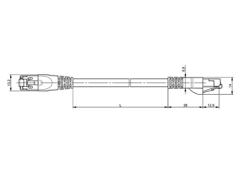 Telegärtner Patchkabel STX RJ45-RJ45 CC Profinet SF/UTP Cat.5 25,0 m PUR grün-3