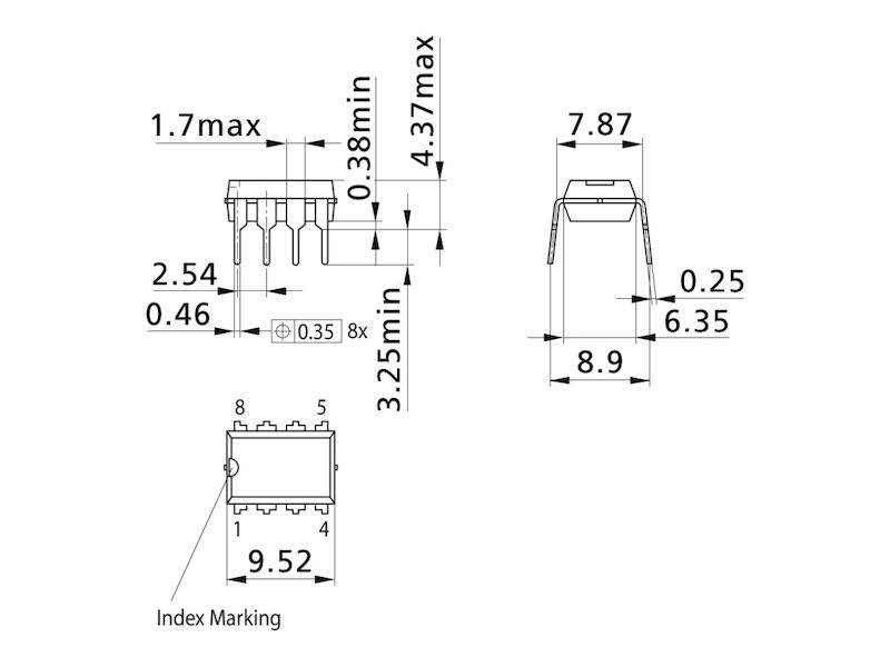 LM358P DIP-8 OPERATIONSVERSTÄRKER THT Texas Instruments-2