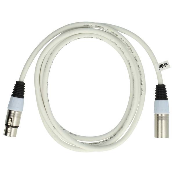 vhbw DMX-Kabel XLR Stecker auf XLR Buchse kompatibel mit Beleuchtung | Schweinwerfer, Bühnenlicht - 3-polig, PVC