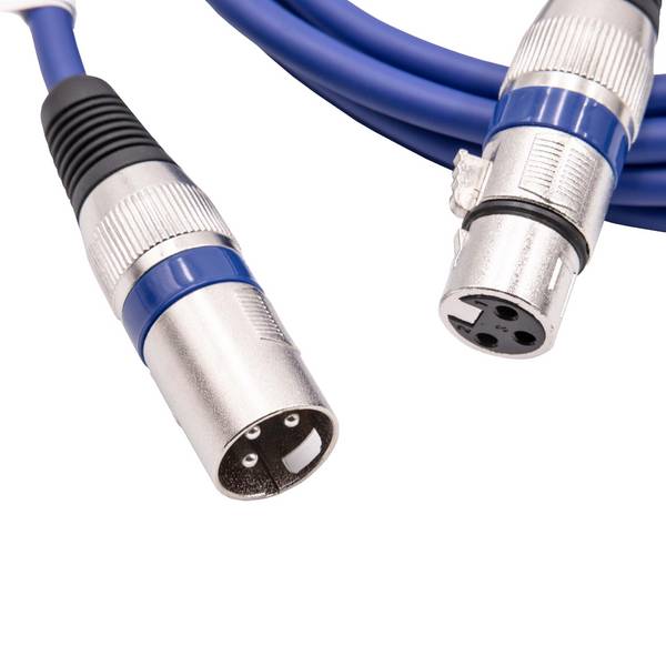 vhbw DMX-Kabel XLR Stecker auf XLR Buchse kompatibel mit Beleuchtung | Schweinwerfer, Bühnenlicht - 3-polig, PVC