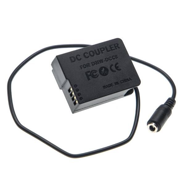 vhbw DC Kuppler Netzadapter Ersatz für Panasonic DMW-DCC8 | DMW-DCC8E, DMW-DCC8GU für Kamera, Digitalkamera, DSLR