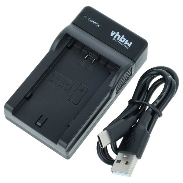 vhbw USB-C Ladegerät kompatibel mit Sony NP-FZ100 für Kamera | Ladeschale + USB-C Kabel Ladeanzeige