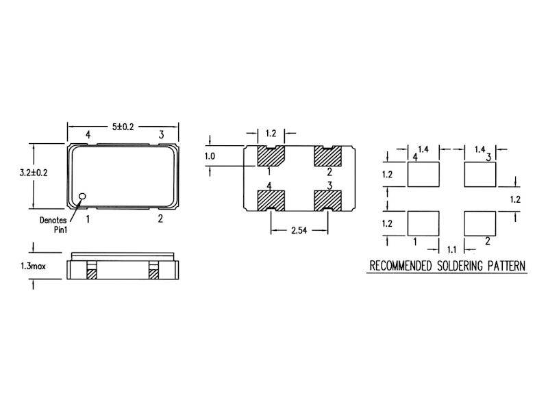 auris SMD Quarz-Oszillator AQO 5032 Bauform 5 x 3,2 mm 100,0 MHz ± 50 ppm-3