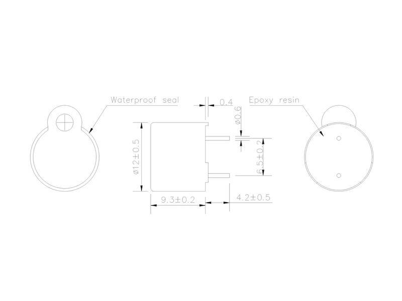 HITPOINT AC-Signalgeber 12mm, 5V, 2048Hz, 85dB, Printanschluss-2