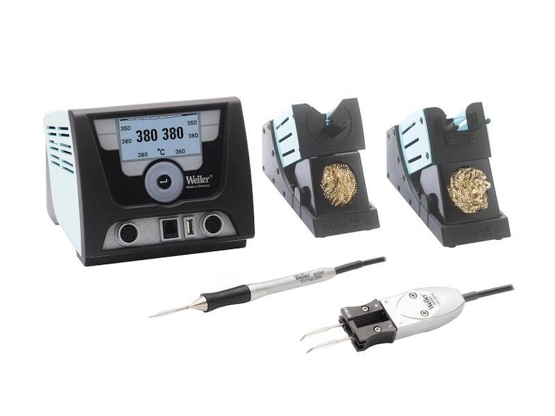 Weller 2-Kanal-Lötstation WX 2021 Set 230 V 200 W hellblau / schwarz-0