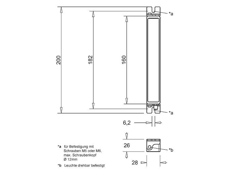 Lutronic 6157 8055 S01 4W LED-Langleuchte, 4 Watt, 160 mm, 420 lm, 5500 K mit M8-Stecker-1
