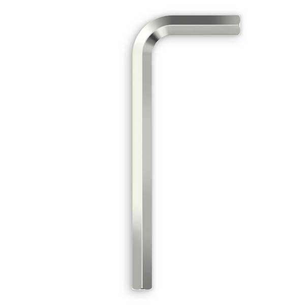 INBUS® Innen-Sechskant Winkelschraubendreher 21 mm, kurz/ISO 2936, glänzend vernickelt | Made in Germany