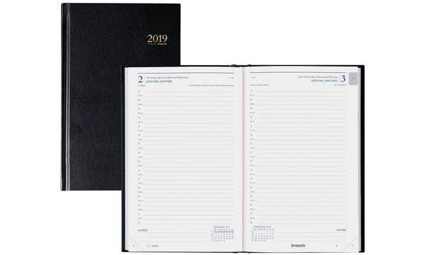 brepols Tageskalender "Saturnus Basic" 2019, schwarz (75128193)