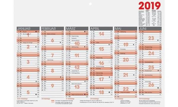 Glocken Tischkalender "Tafelkalender", 2019, DIN A4 quer (6280048)-1