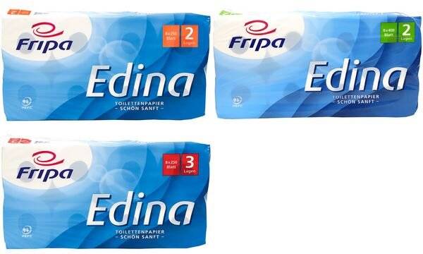 Fripa Toilettenpapier Edina, 2-lagig, hochweiß (6470074)-0