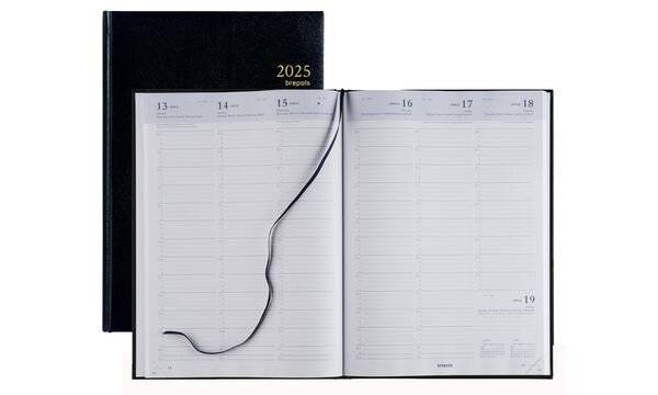Brepols Buchkalender "OMEGA" 2019, 210 x 290 mm, schwarz (75004930)