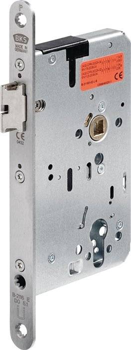 Panik-Einsteckschloss 2116 Fkt.E rd 24/65/72/9mm DIN L/R VA selbstverr.BKS-3