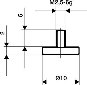 Messeins.D.30mm plan M2,5 STA z.Messuhren KÄFER-4