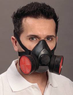 Atemschutzhalbmaske Polimask 100/2 EN 140 o.Filter Universalgröße EKASTU-3