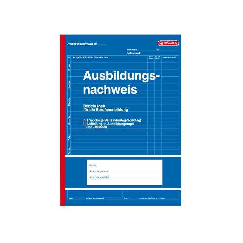 herlitz Formularbuch "Ausbildungsnachweis", DIN A4, 28 Blatt-0