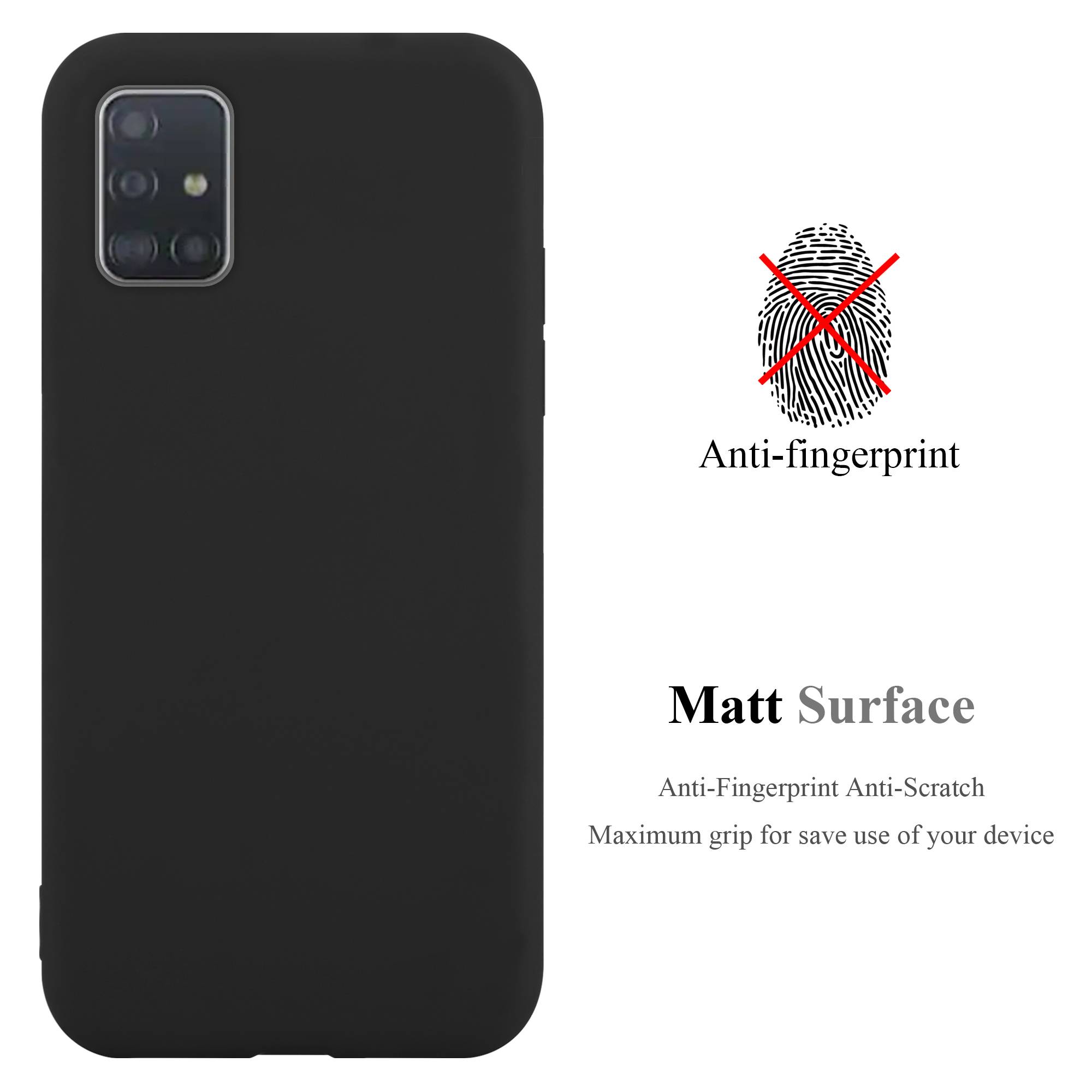 Cadorabo Hülle für Samsung Galaxy A52 (4G / 5G) / A52s Schutzhülle in Schwarz Handyhülle TPU Silikon Etui Case Cover-1