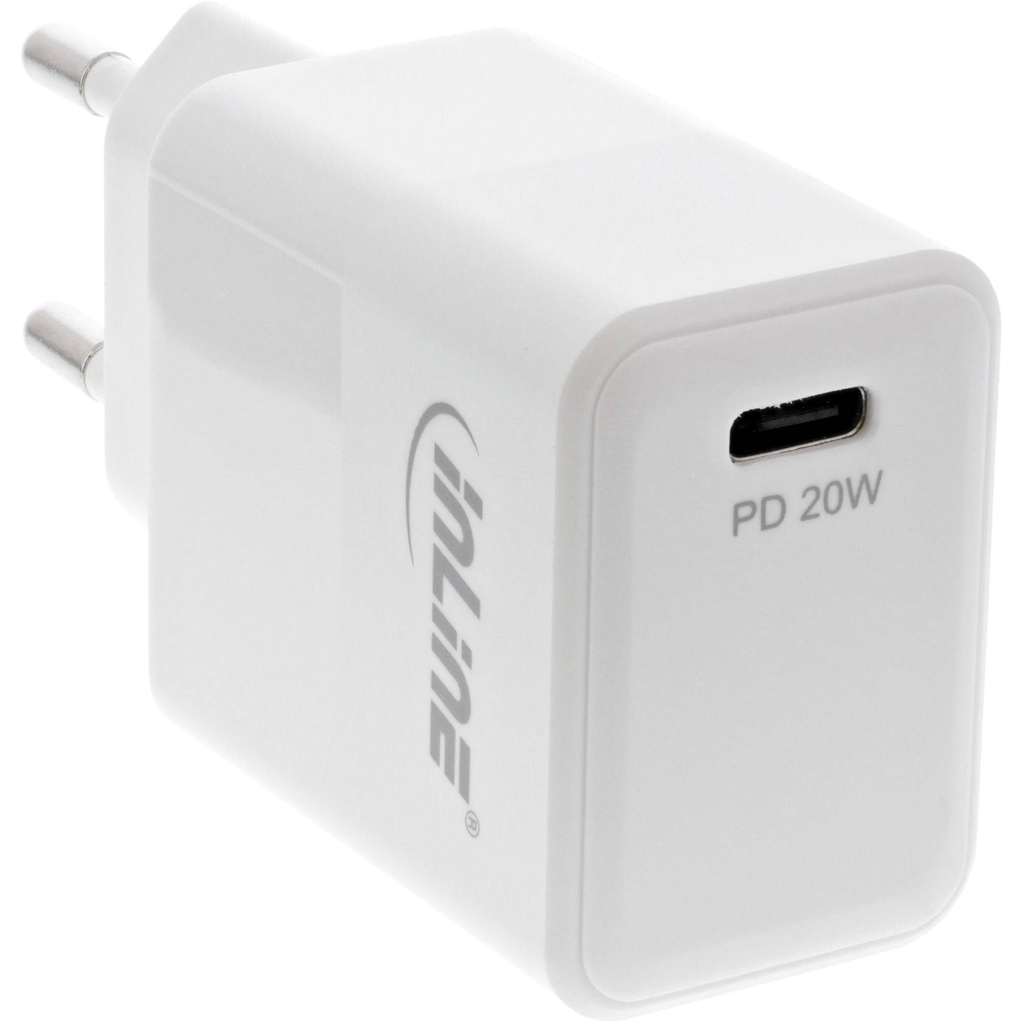 InLine® USB PD Netzteil Ladegerät Single USB-C, Power Delivery, 20W, weiß-1
