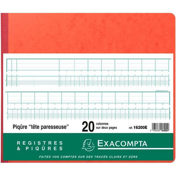 EXACOMPTA Geschäftsbuch mit Kopfleiste, 20 Spalten