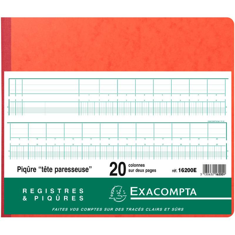 EXACOMPTA Geschäftsbuch mit Kopfleiste, 20 Spalten-0
