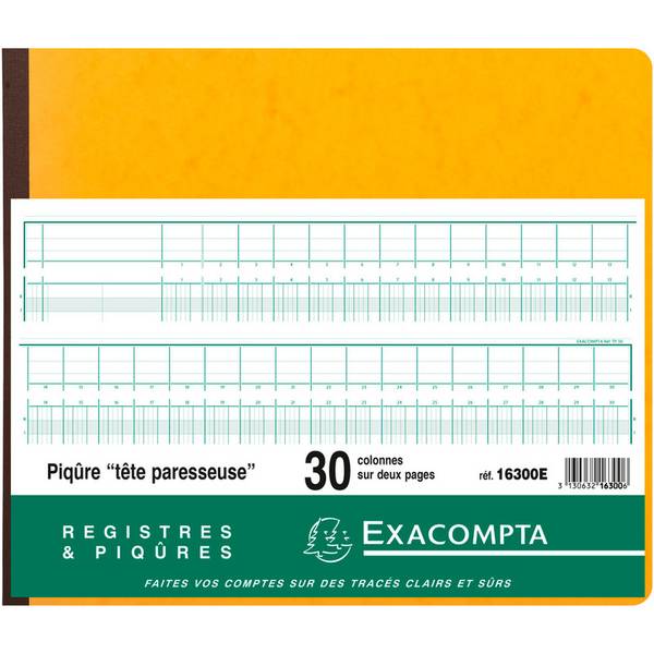 EXACOMPTA Geschäftsbuch mit Kopfleiste, 30 Spalten