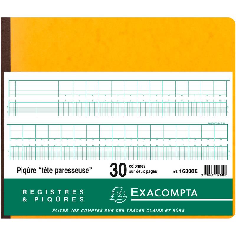 EXACOMPTA Geschäftsbuch mit Kopfleiste, 30 Spalten-0